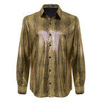 Bright Affluence Button-Up Shirt GOLD