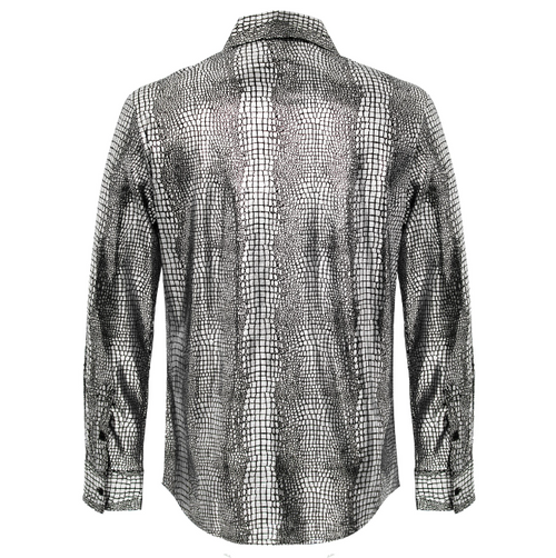 Bright Affluence Button-Up Shirt SILVER