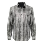 Bright Affluence Button-Up Shirt SILVER