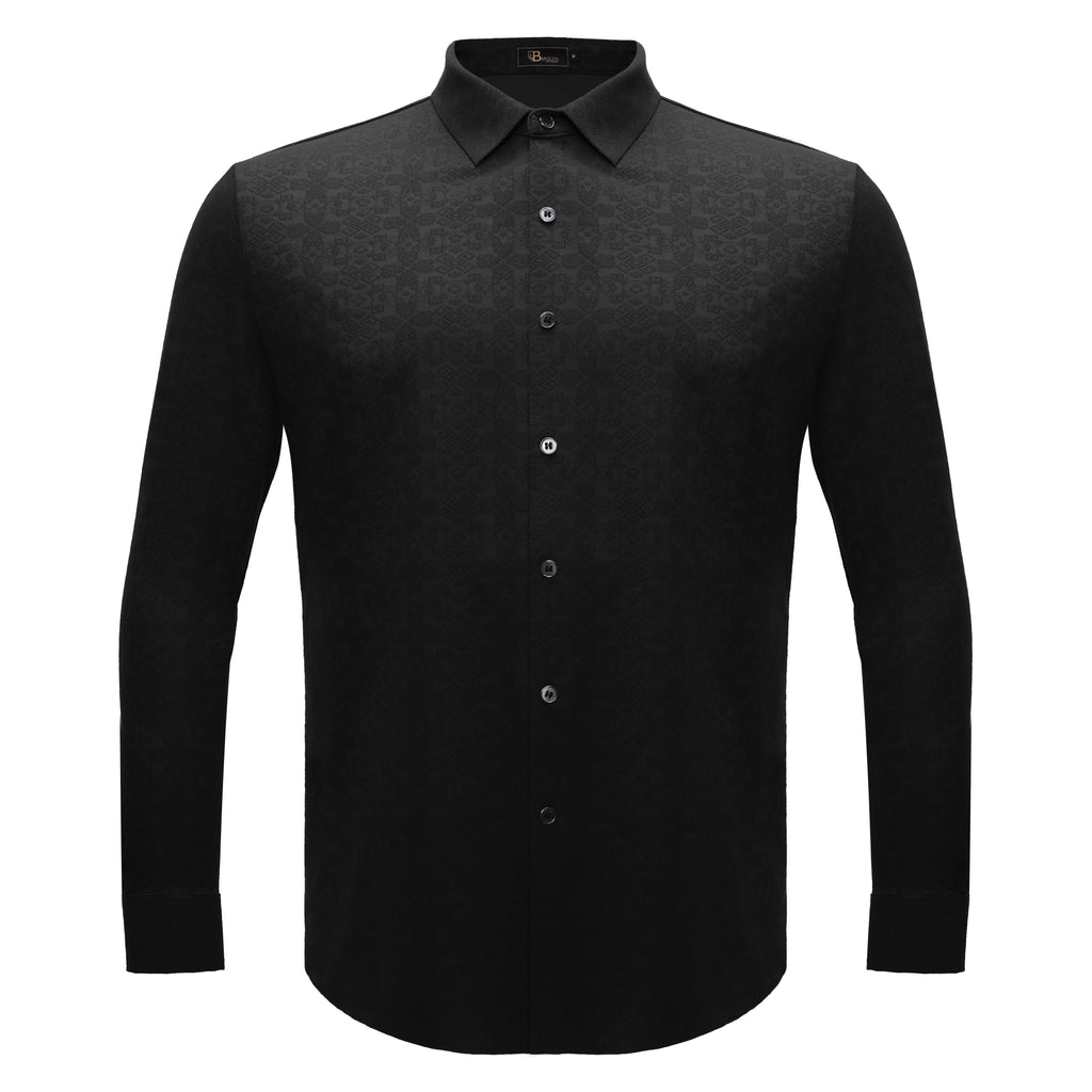 Power Flex Button-Up Shirt BLACK