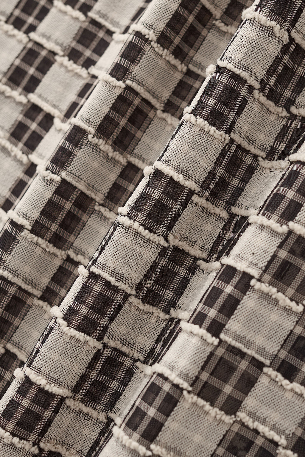 Textured Grid Shirt GREY
