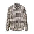 Textured Grid Shirt GREY