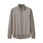 Textured Grid Shirt GREY