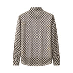 Textured Grid Shirt GREY