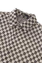 Textured Grid Shirt GREY