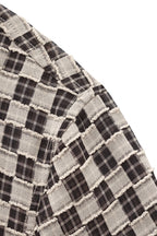 Textured Grid Shirt GREY