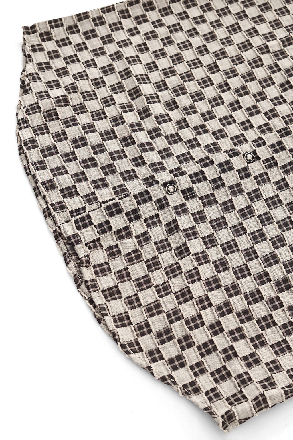Textured Grid Shirt GREY