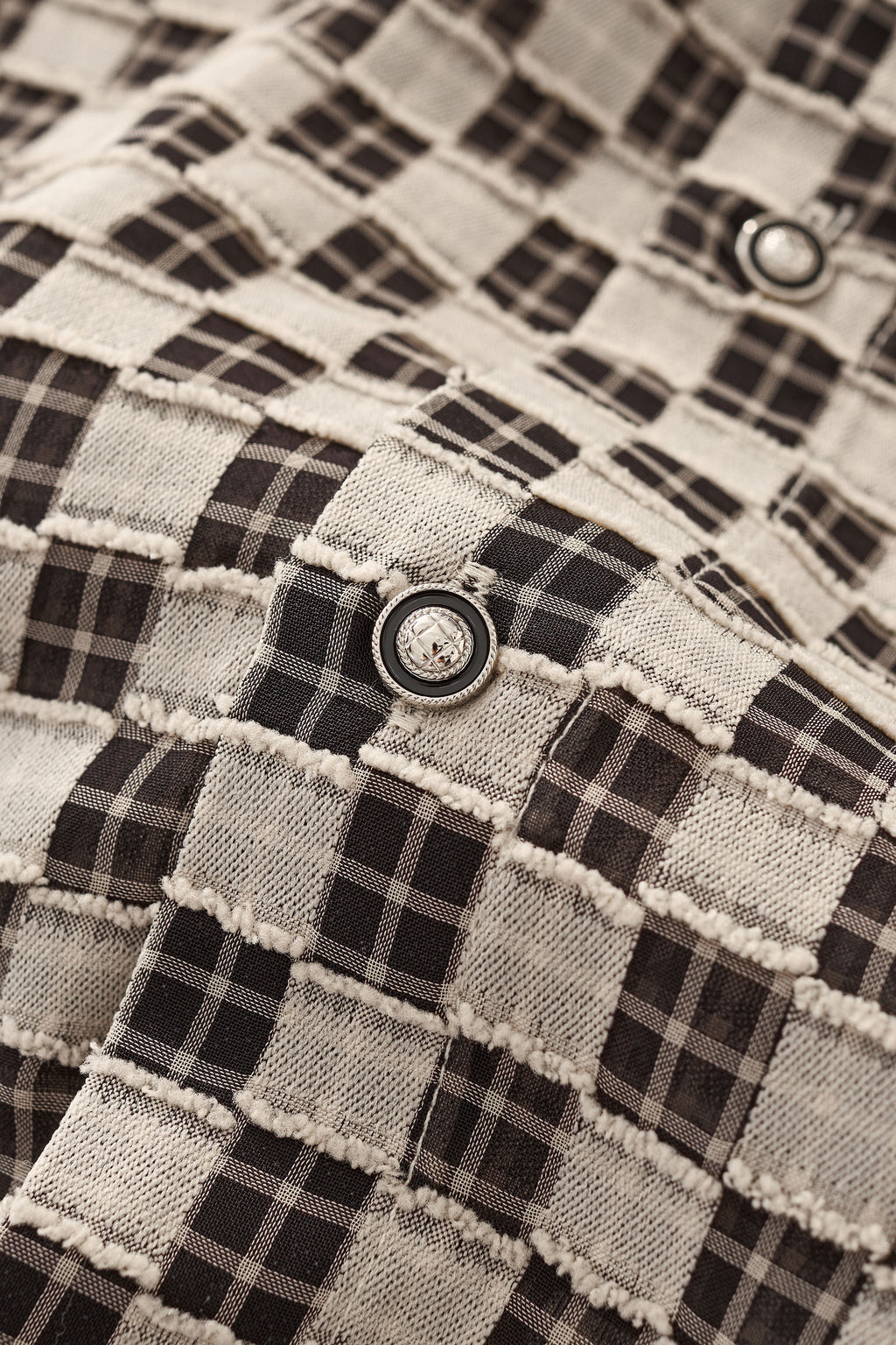 Textured Grid Shirt GREY