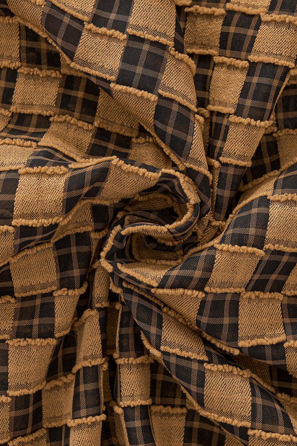 Textured Grid Shirt KHAKI