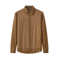 Textured Grid Shirt KHAKI