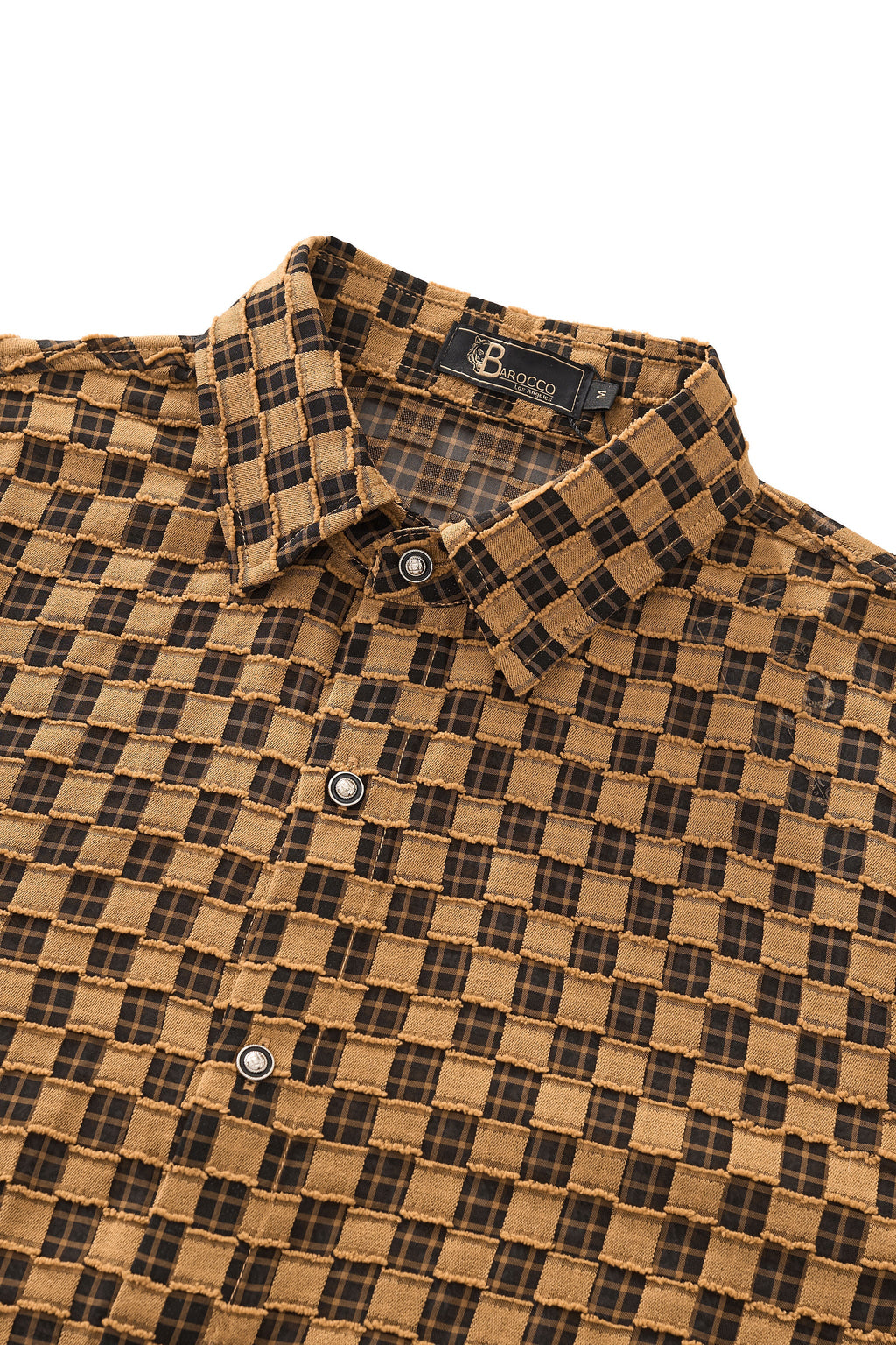 Textured Grid Shirt KHAKI