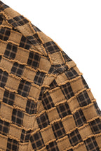 Textured Grid Shirt KHAKI