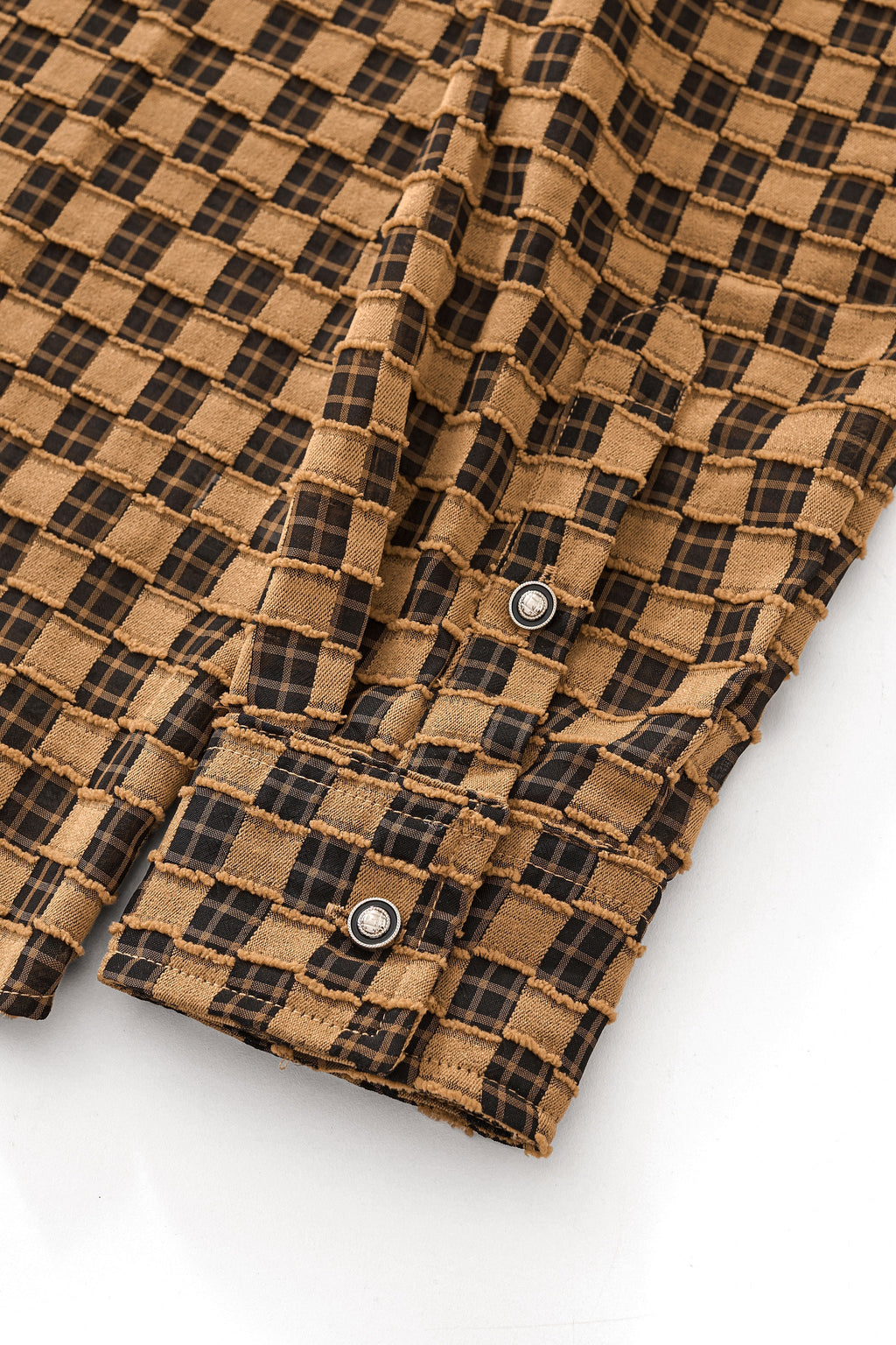 Textured Grid Shirt KHAKI