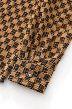 Textured Grid Shirt KHAKI