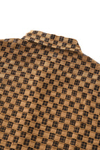 Textured Grid Shirt KHAKI