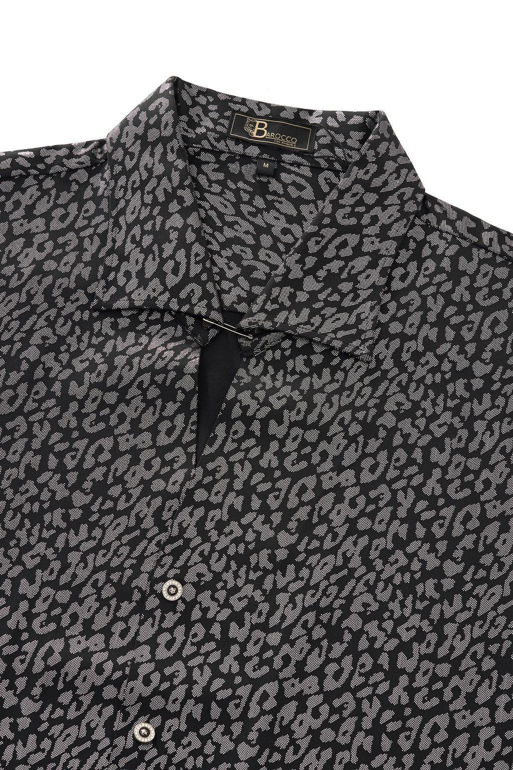 Tonal Leopard Shirt BLACK