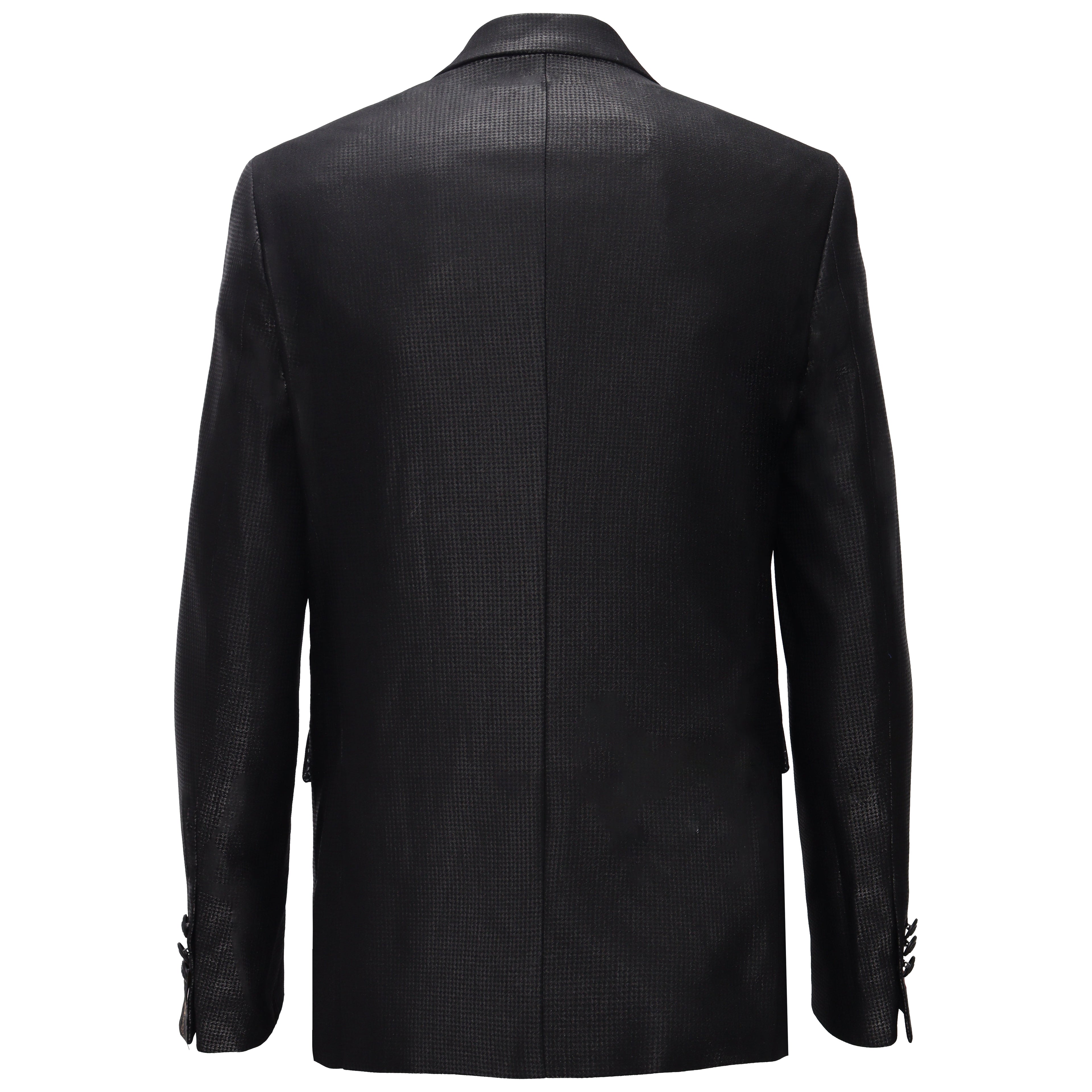 Men’s Elegant Black Textured Blazer BLACK