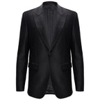 Men’s Elegant Black Textured Blazer BLACK