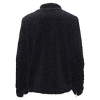 Teddy Luxe Fleece Zip-Up Jacket BLACK