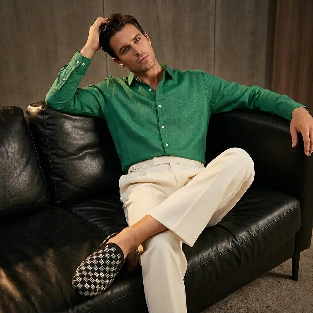 Capri Linen Shirt HUNTER GREEN