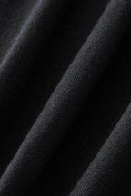 Halo Contrast Collar Knit LS BLACK