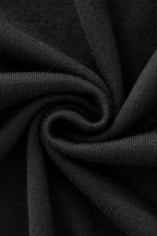 Halo Contrast Collar Knit LS BLACK