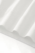 Halo Contrast Collar Knit LS WHITE