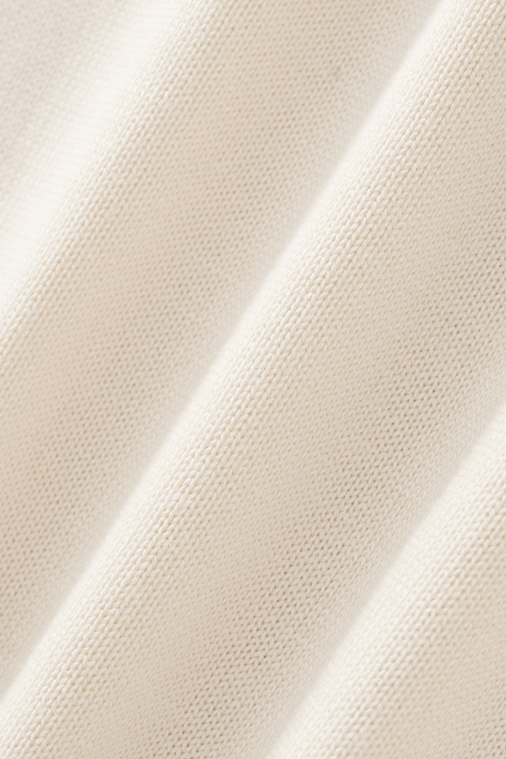 Axis Contrast Stitch Knit LS IVORY