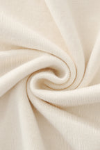 Axis Contrast Stitch Knit LS IVORY