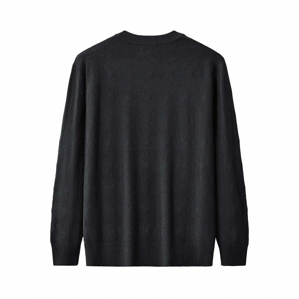 Textura Diamond Knit LS BLACK