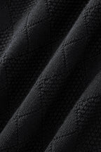 Textura Diamond Knit LS BLACK