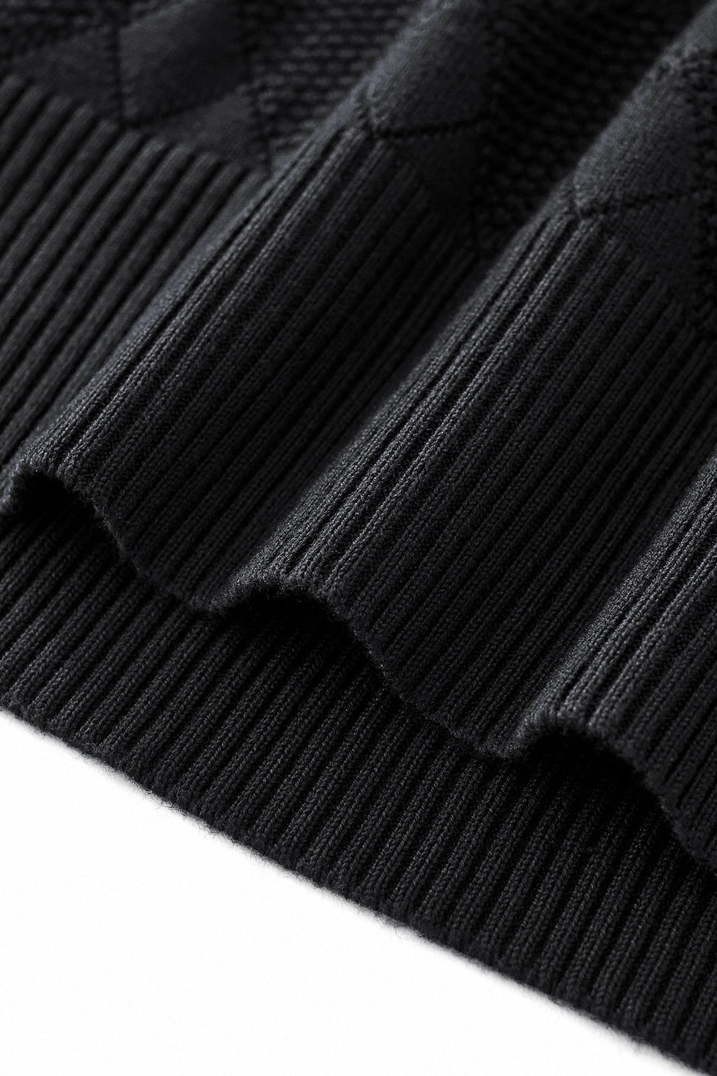 Textura Diamond Knit LS BLACK