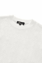 Textura Diamond Knit LS WHITE