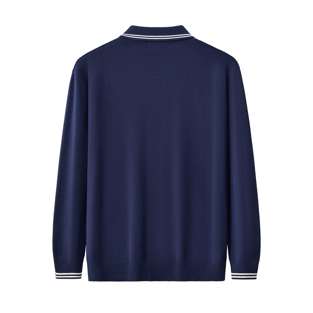 Marquee Cable Knit Cardigan LS NAVY