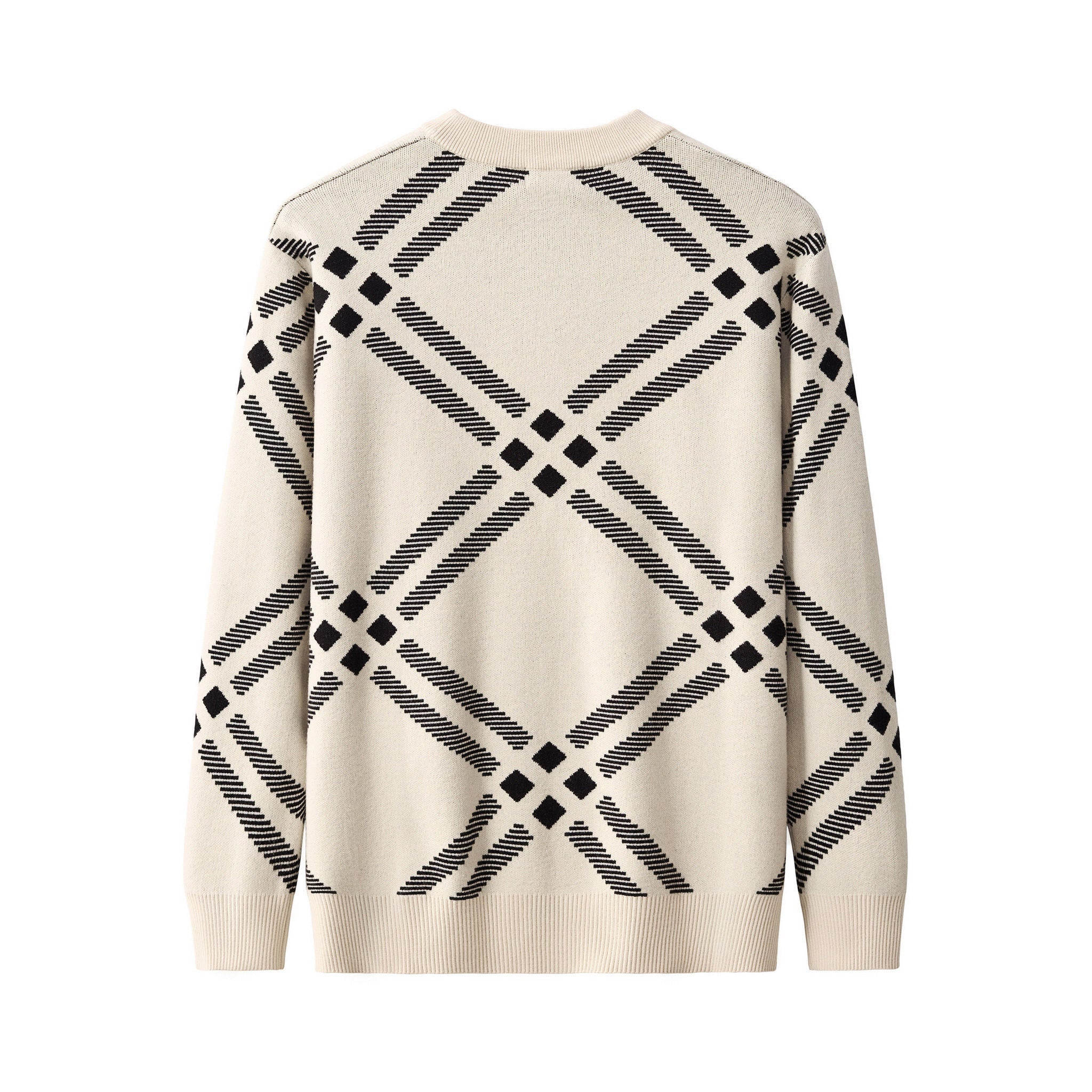 Paramount Lattice Knit LS IVORY