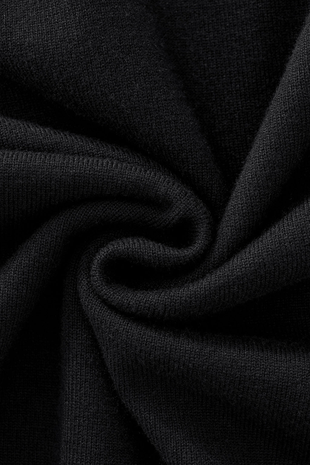Monarch Tipped Collar Knit Polo LS BLACK