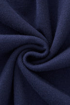 Monarch Tipped Collar Knit Polo LS NAVY