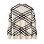 Paramount Lattice Knit Polo LS IVORY