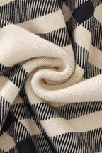 Paramount Lattice Knit Polo LS IVORY