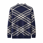 Paramount Lattice Knit Polo LS NAVY