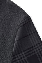 Dual-Layer Knit Fusion LS Sweater Shirt GREY
