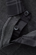 Dual-Layer Knit Fusion LS Sweater Shirt GREY