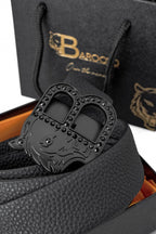 Pebbled Leather Auto BKL Belt – Black Edition BLACK/BLACK