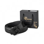 Croc-Embossed Auto BKL Belt BLACK/BLACK