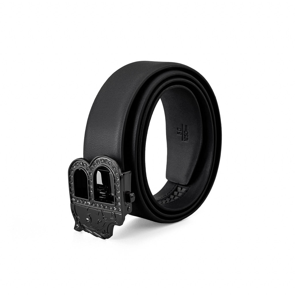 Flat Leather Auto BKL Belt – Blackout Ed. GUN/BLACK