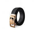 Flat Leather Lion Auto BKL Belt – Gold Ed. GOLD/BLACK