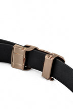 Flat Leather Lion Auto BKL Belt – Gold Ed. GOLD/BLACK