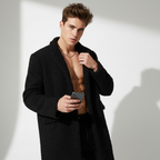 Teddy Comfort Long Coat BLACK