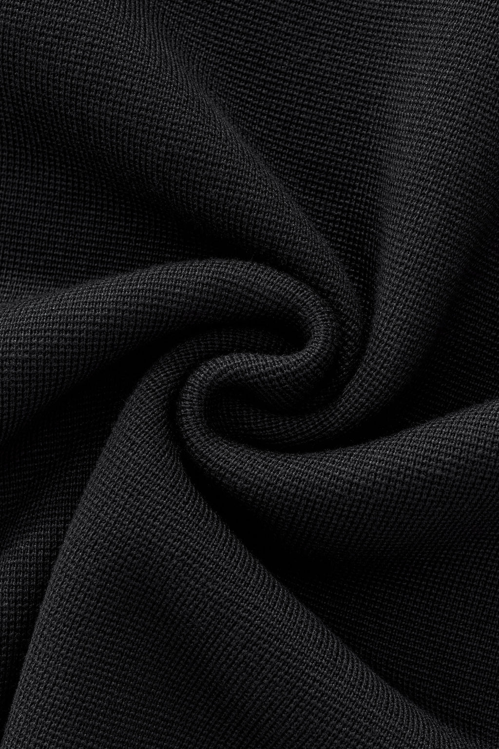 Lustre Knit LS Polo BLACK/BLACK