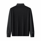 Lustre Knit LS Polo BLACK/BLACK